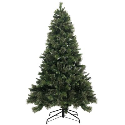 6.5' Pre-lit Snow Valley Pine Artificial Christmas Tree Clear Lights -  Northlight Seasonal, NORTHLIGHT SM92938