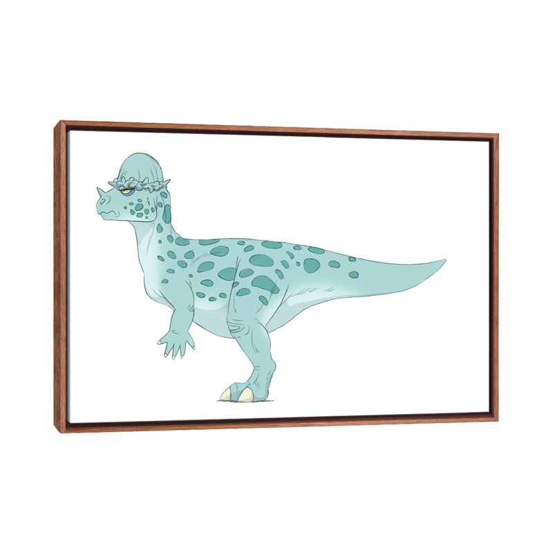 Pachycephalosaurus, dessin au crayon avec couleur numérique par Alice Turner - impression d'art graphique, Pas de tapis