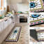 Ensemble de 2 tapis de cuisine antidérapants Boho Evil Eye (17 po x 30 po + 17 po x 47 po)