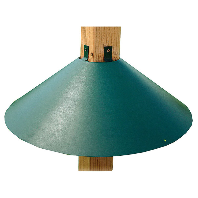 Green Metal Wrap Around Bird Feeder Squirrel Baffle Guard