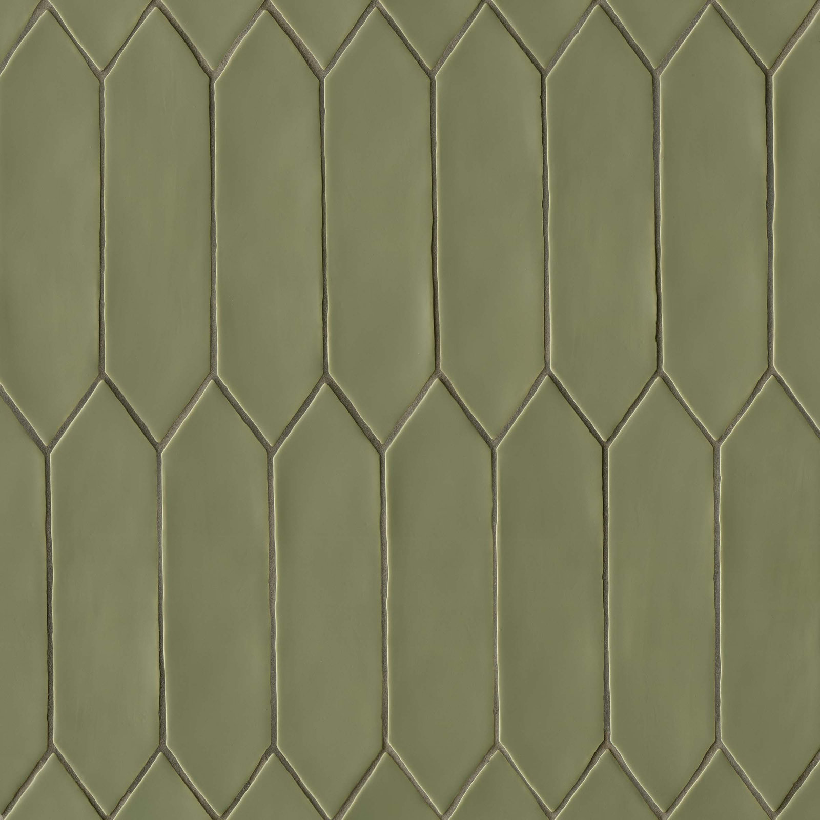 Reine 3" x 12" Ceramic Tile, Castle Moss Green