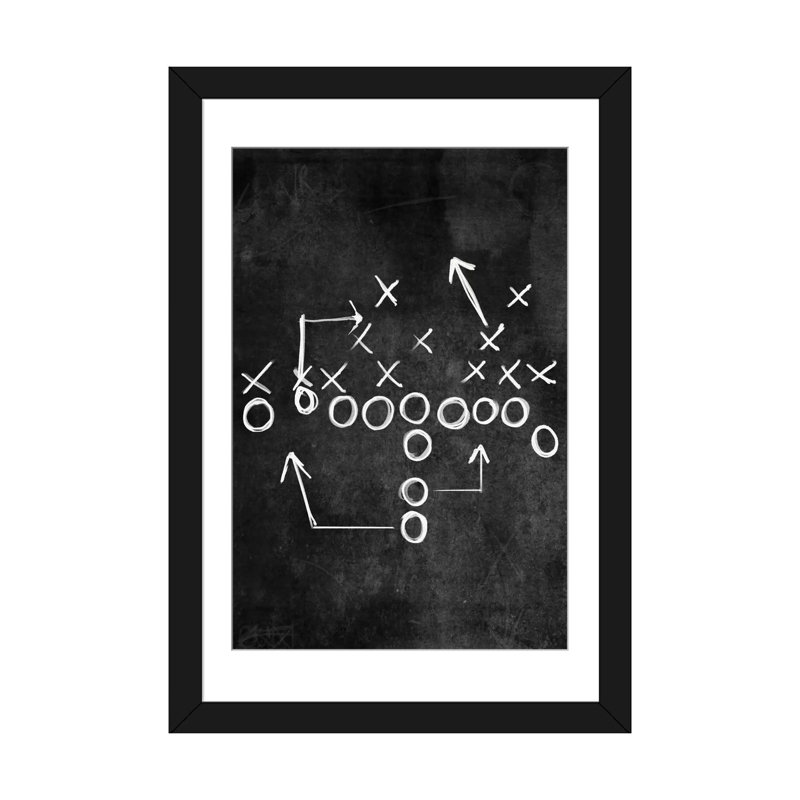 «Strong Side Flank», reproduction sur toile, H 32 po x l 24 po x P 1 po, Papier d'art encadré noir, Blanc