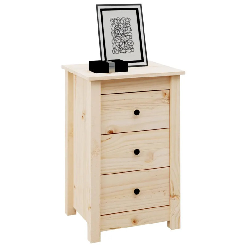 Prager 40cm W Solid Wood Bedside Table, Natural