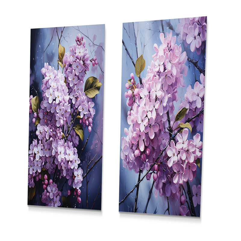 Berceuse Essential Lilacs - ensemble de 2 impressions de lilas, H 28 po x l 24 po