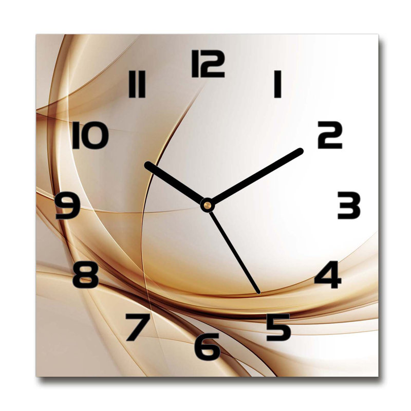 Imona Glass Wall Clock, Black/Gold/Silver