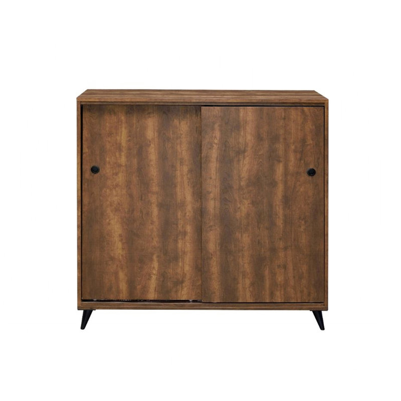 Armoire à chaussures chic en chêne avec 2 portes coulissantes et tablettes pratiques
