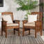 Chaises de patio à dossier à lattes avec coussins 2 pièces Modern - gris délavé-98711370