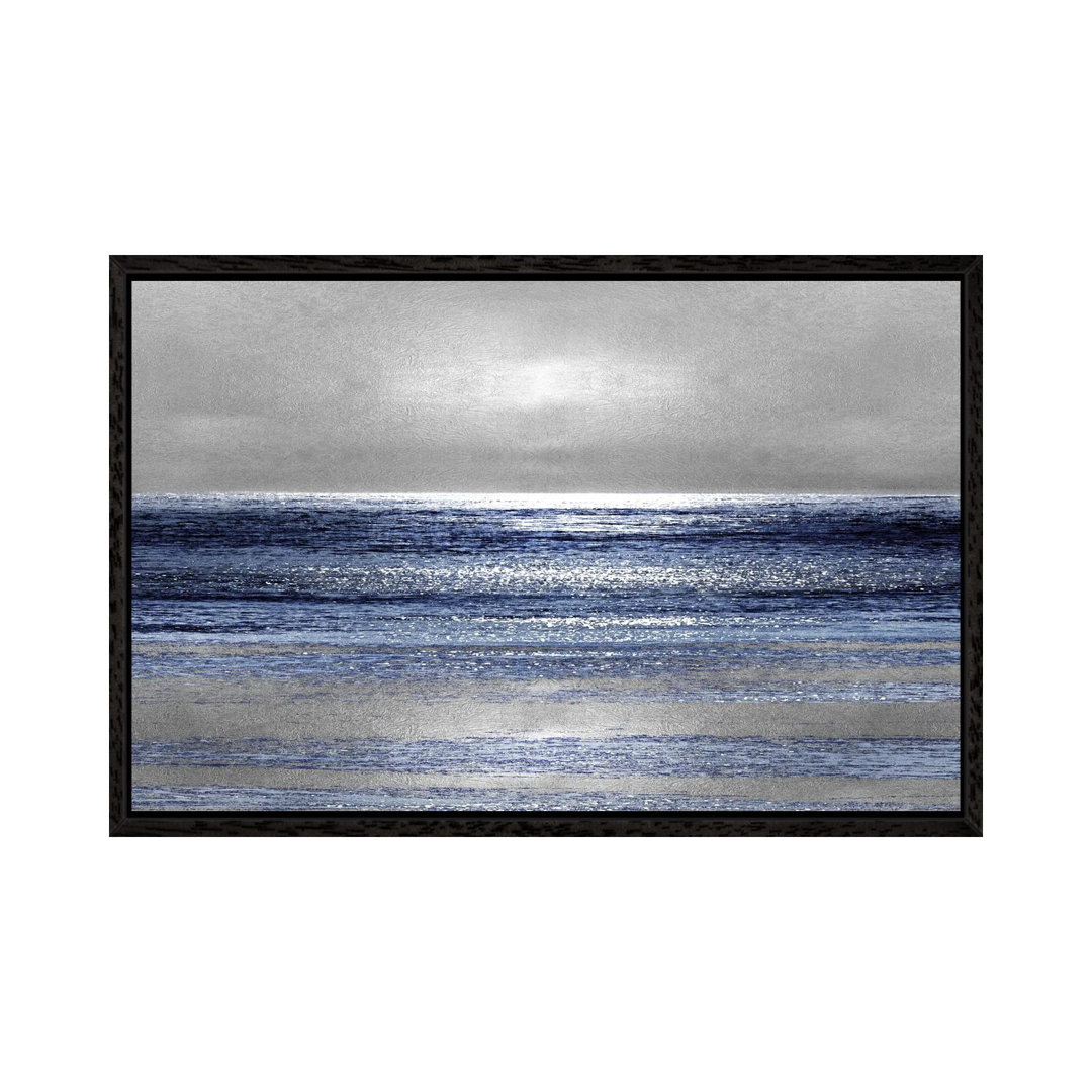 'Silver Seascape II' by Michelle Matthews Wrapped Canvas Graphic Art Print