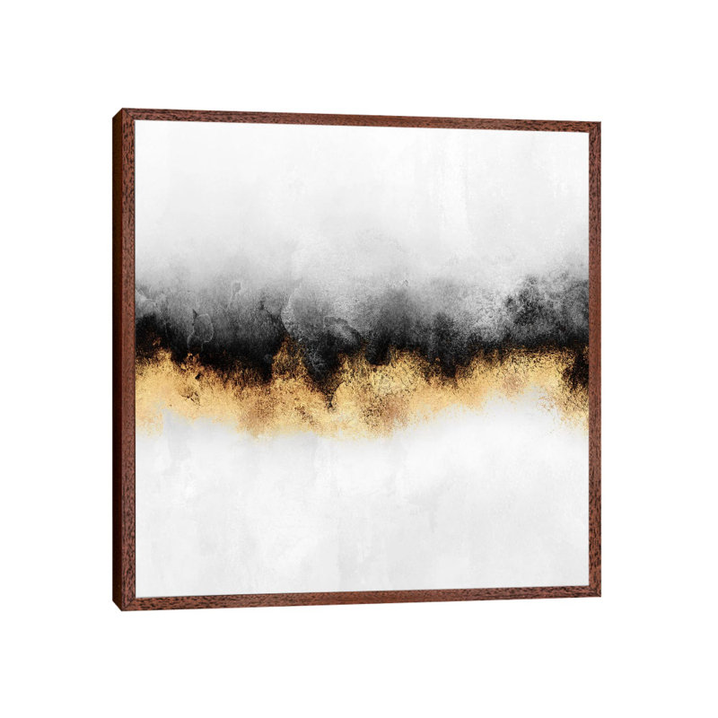 Sky II by Elisabeth Fredriksson - Print on Canvas, Brown Floater Frame, 93.98 cm H x 93.98 cm W x 3.175 cm D, Black