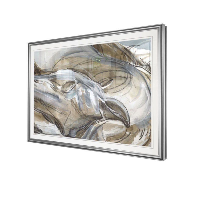 « cheval abstraction i », impression, H 26 po x l 36 po x P 1,5 po, Cadre argenté