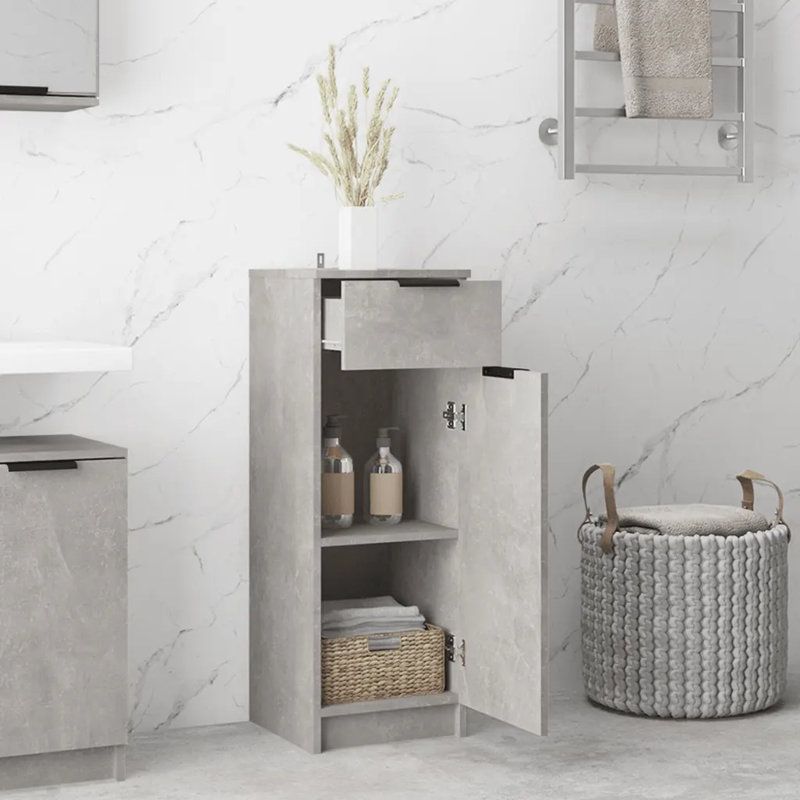 Jihyun Bathroom Storage, Concrete Grey