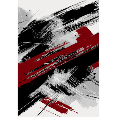 Galaxy Series Abrstract Black/Gray/Ivory/Beige Area Rug