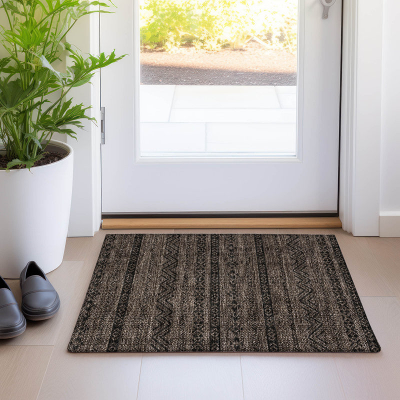  Cean Machine Washable Indoor/Outdoor Rug, Rectangle 1'8" x 2'6"