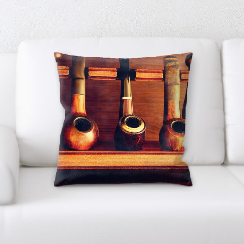 Coussin décoratif pipes