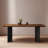 Modern simple rectangular solid wood dining table-1625650049