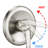 Brushed Nickel Shower System With Drill- Stainless Steel Slide Bar And Dynamic Rainfall Spray 26" Drillless Sliding Rod 7 Dual Heads Spa-121169401