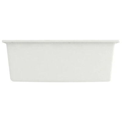 Belfry Kitchen Babcock 500mm W Single Bowl Stone Flush Kitchen Sink with 1 Faucet Hole