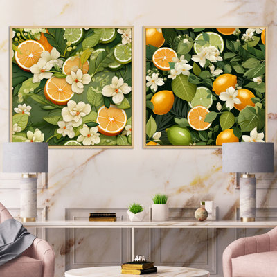 Zelda - Tropical Square Collage Set Of 2
