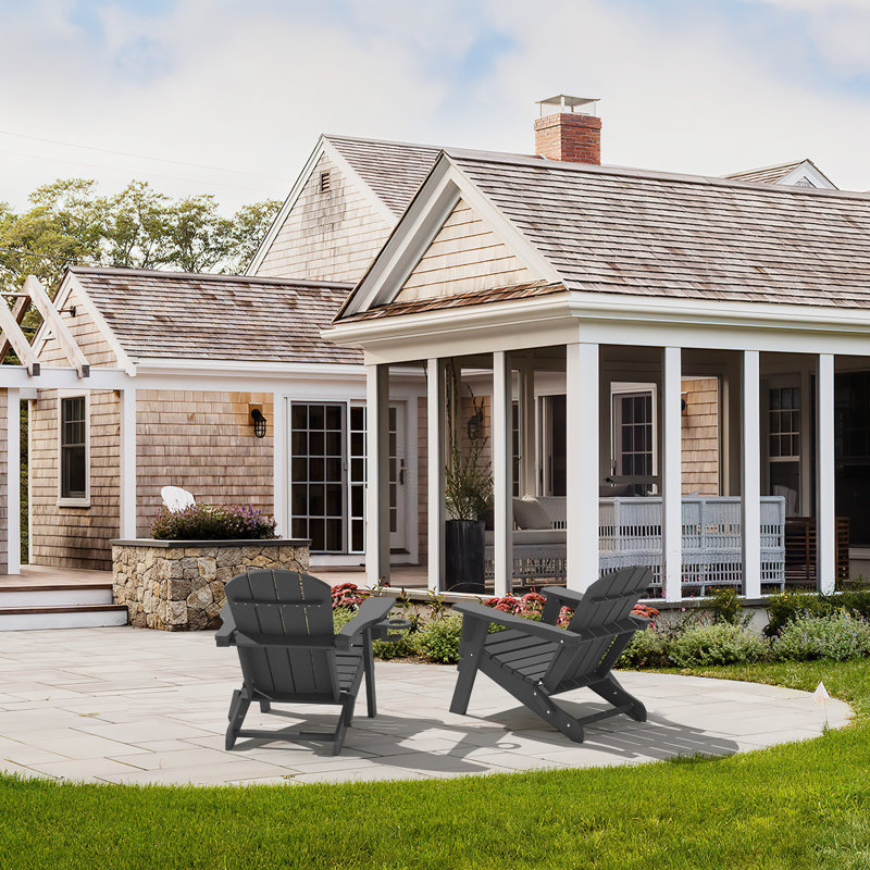 Chaise Adirondack bleu marine, Gris