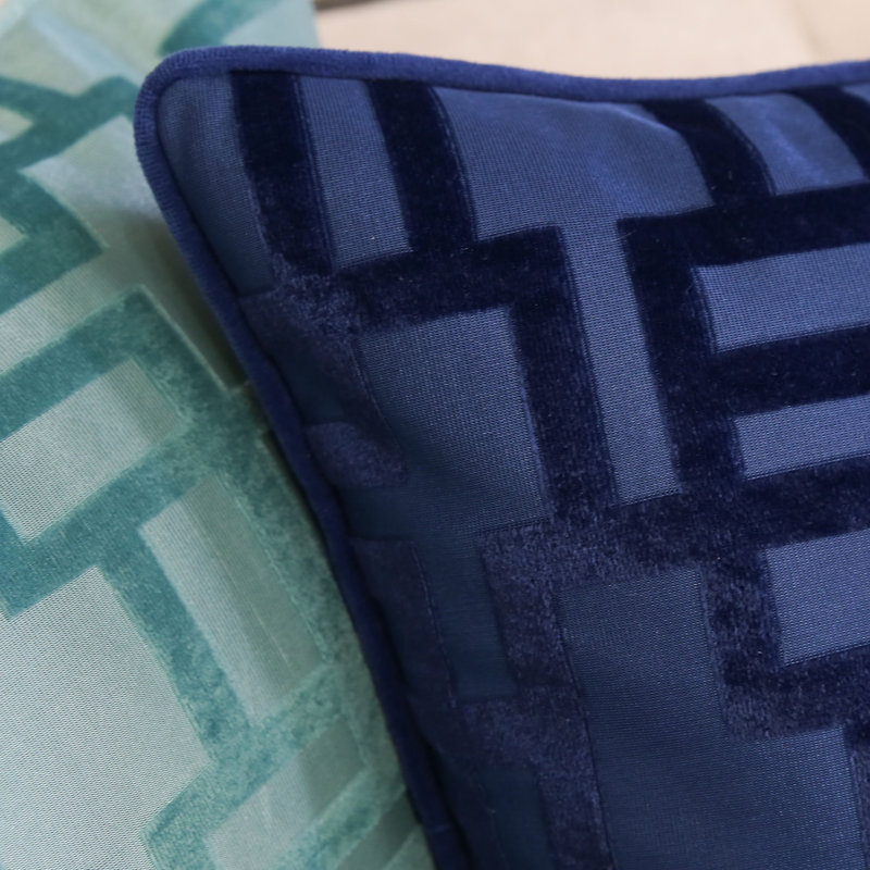 Reversible Throw Pillow, Blue