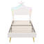 Upholstered Bed With Led Adjustable Crown Shape Headboard-1217144606-1227393536
