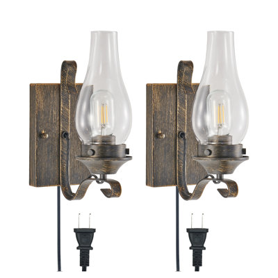 Ensemble de 2 appliques murales Rustic Farmhouse