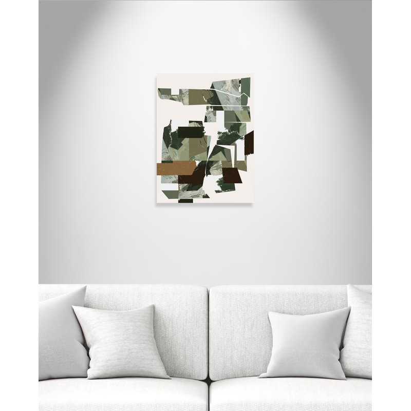 «Green Endeavour I Print» par Cartissi, L 18 po x H 24 po, Toile tendue, No Frame