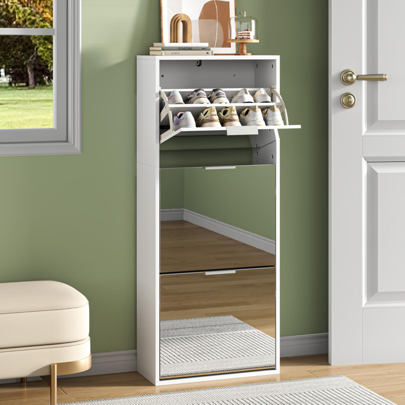 12 Pair Flip Down Shoe Storage