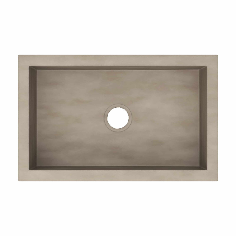 Pacifica NativeStone® Concrete 30" L x 19" W Undermount Kitchen Sink, Earth