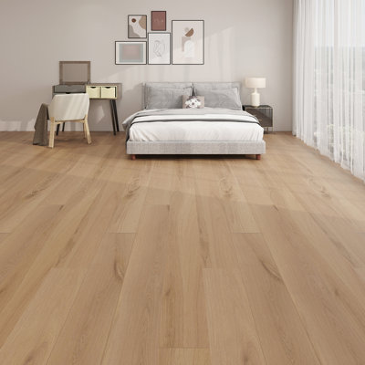 Latte 48” X 7.7” X 9.5mm Hybrid Waterproof Planks Flooring