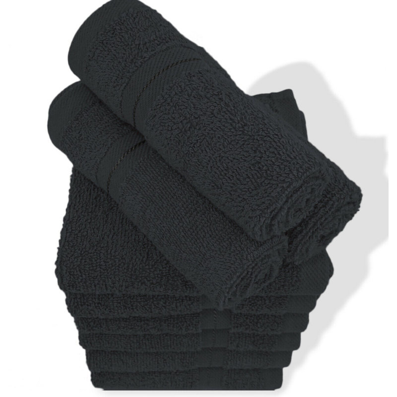 Casabella Luxury Face Towel, Black