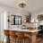 3-Light Pumpkin Seeded Glass Flush Mount