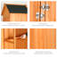 Remises peu encombrantes, armoire de rangement rustique en bois compacte pour patio