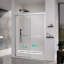Portes de douche coulissantes doubles à double cadre 44-48 * 72 pouces, porte de douche coulissante pour salle de bain, (6 mm) de porte en verre trempé Sgcc épais-120178881