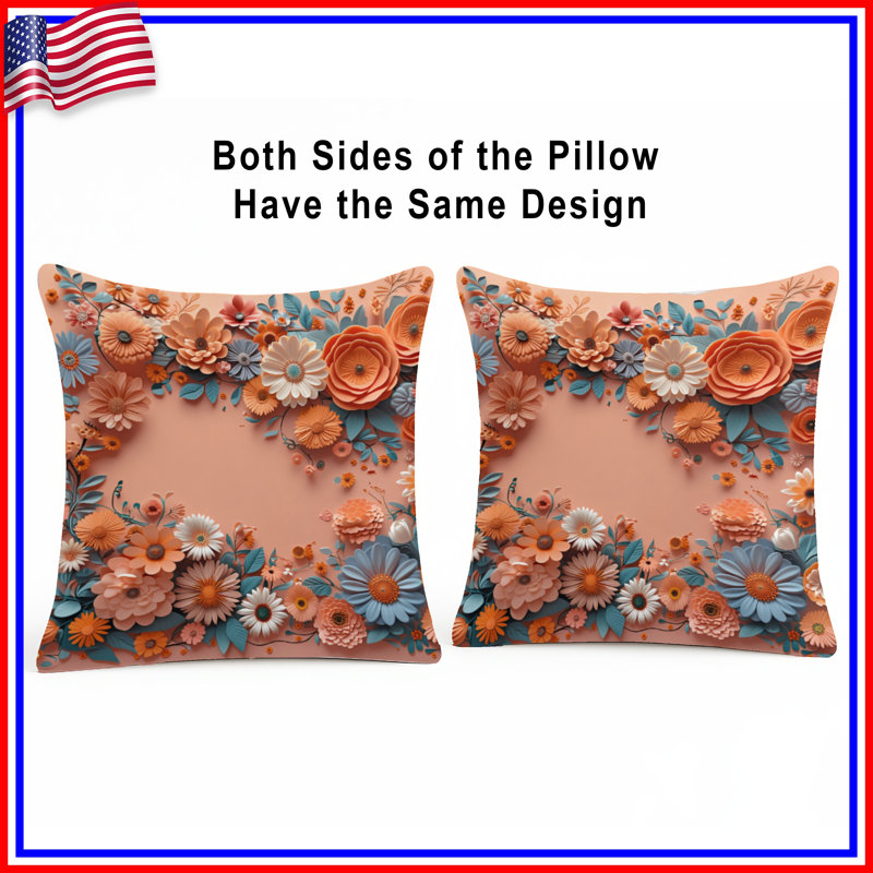 Coussin Floral Arrangement, 14 X 14 pouces