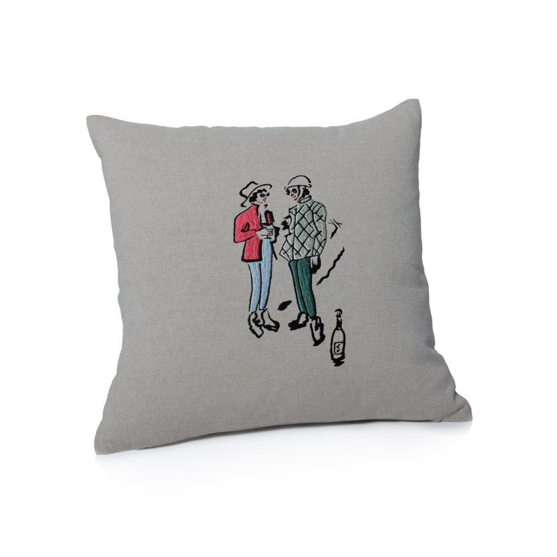 Coussin en coton St. Moritz, Après-ski en sirotant du champagne