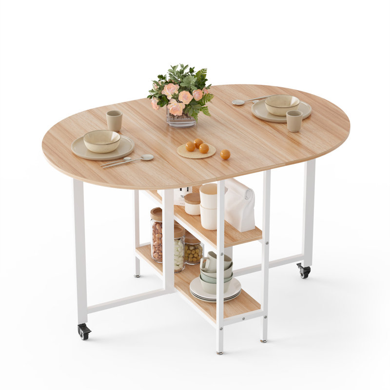 Oval Folding Table, 75cm H x 120cm W x 80cm D