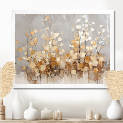Décoration murale Minimal Golden Trees Horizon - Arbres