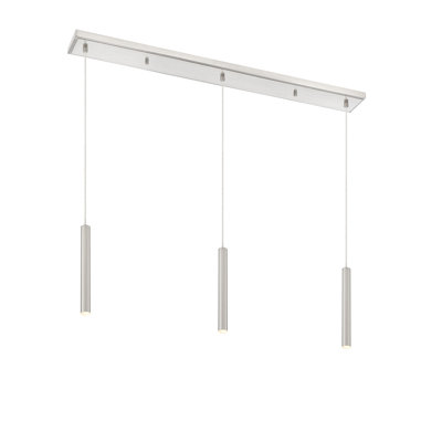 Luminaire suspendu cylindrique à DEL 3 lumières pour îlot de cuisine Bowning