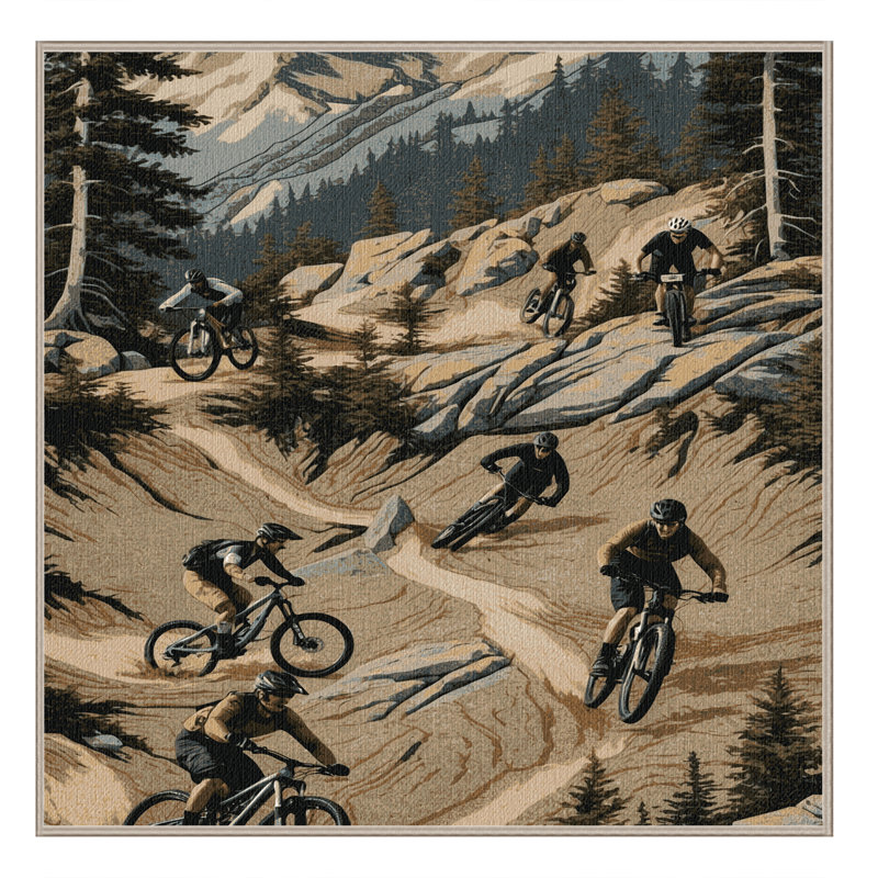  Tapis lavable pour vélo de montagne, Carré 4 pi
