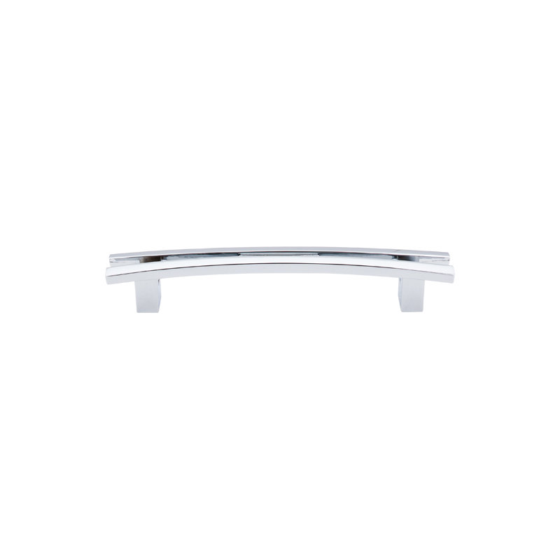 Flared 5" Center to Center Bar pull, Polished Chrome