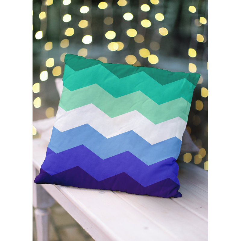 Coussin décoratif Demi Boy, 18 po x 18 po, Vert et bleu