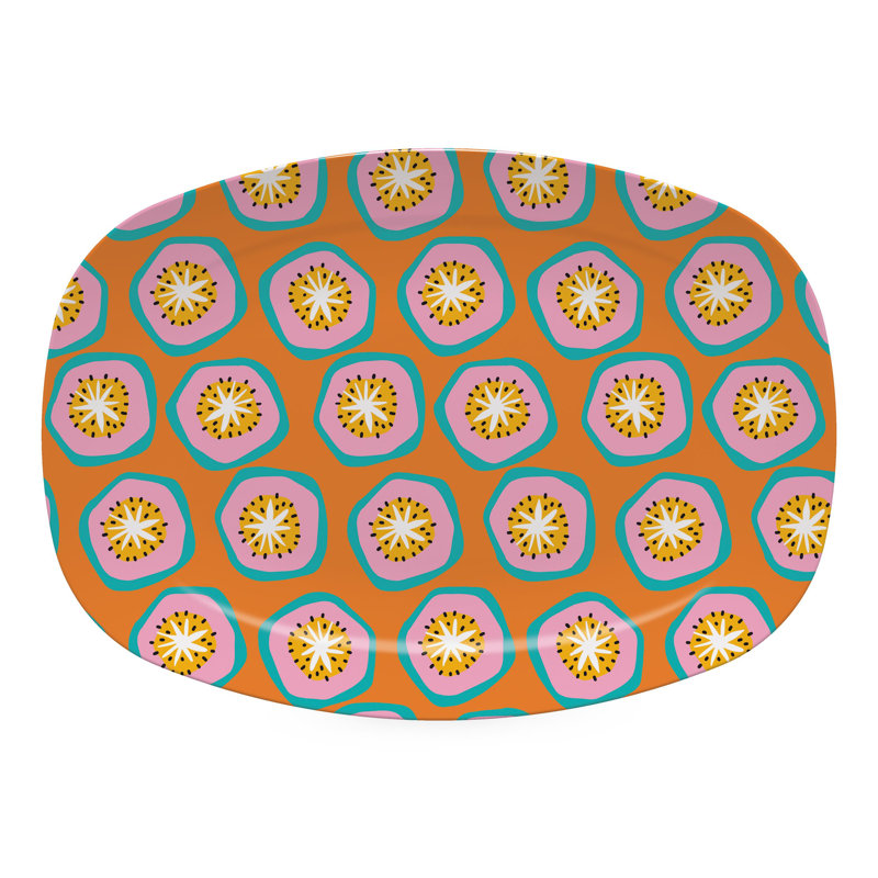 Plateau de kiwi orange, Orange/rose