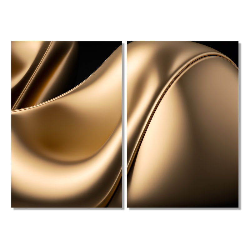 Cinda - Abstract Liquid Ink Wall Art, 36" H x 48" W, Wrapped Canvas, Does Not Apply