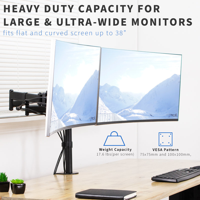 Support de bureau à double moniteur