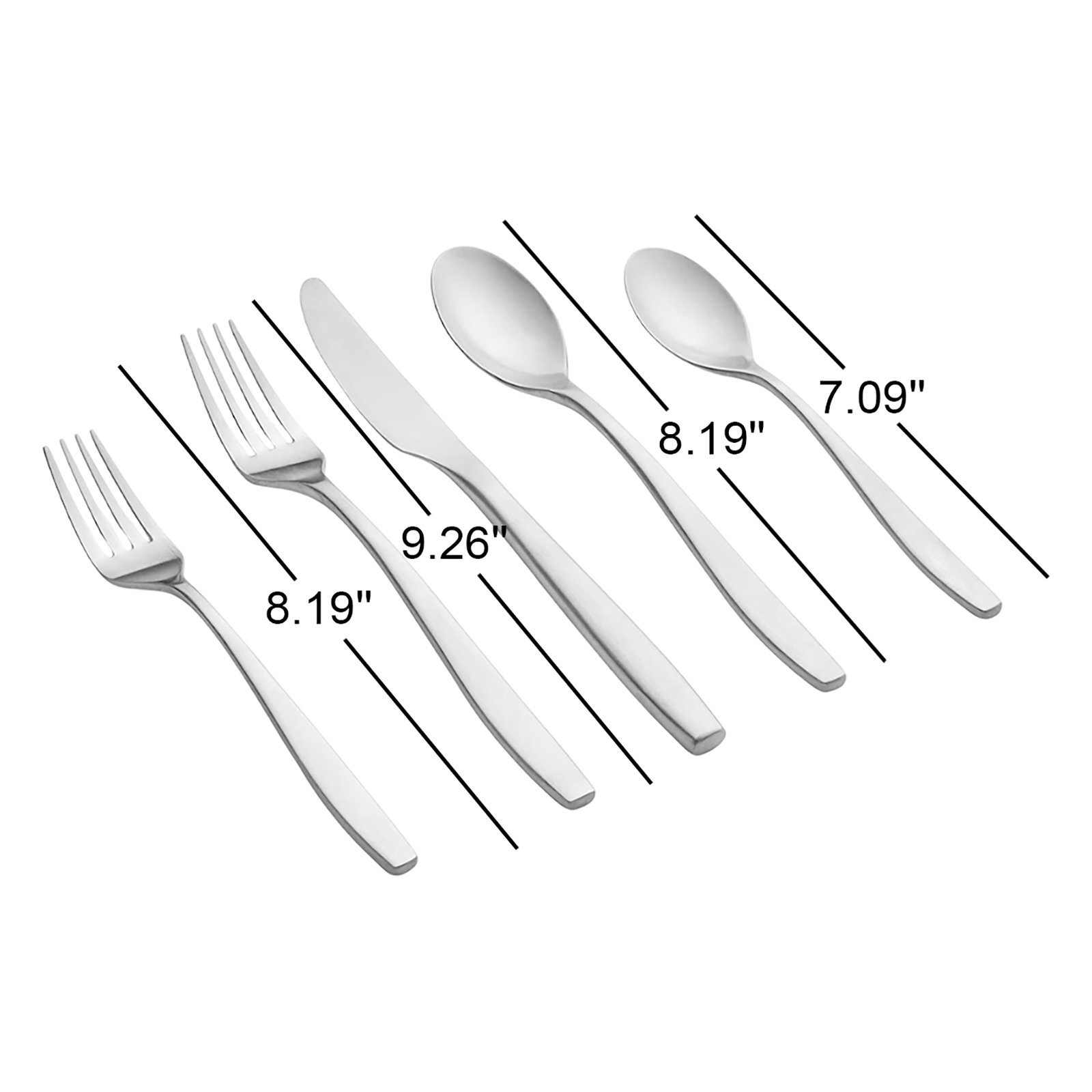 Averie Flatware Set - Service for 4, Black