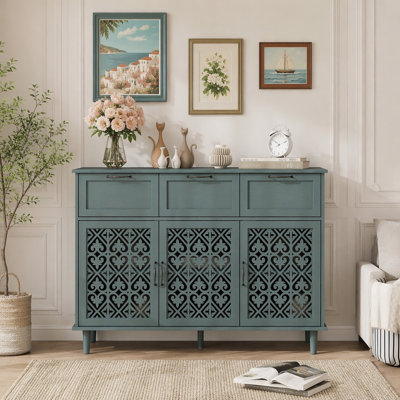 Armoire de rangement, armoire 3 portes avec 3 tiroirs