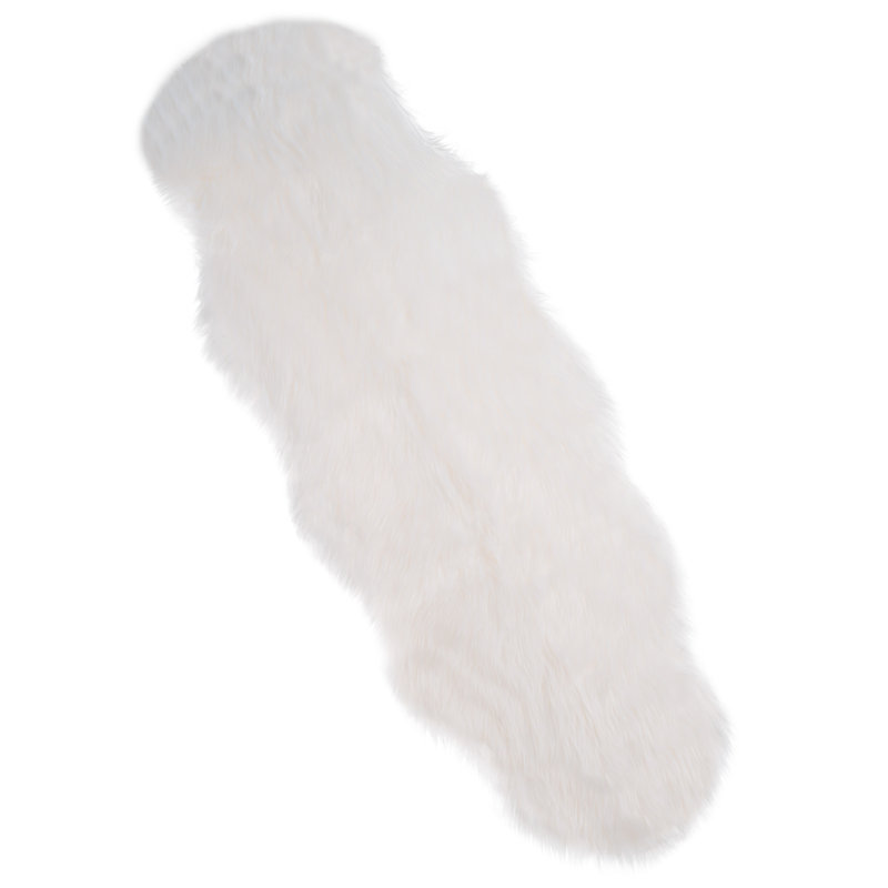 Scranton Sheepskin Throw Rug Faux Fur 2x5-Foot High Pile Runner Soft and Plush Mat for Bedroom, Kitchen, Bathroom, Nursery & Office by Lavish Home
