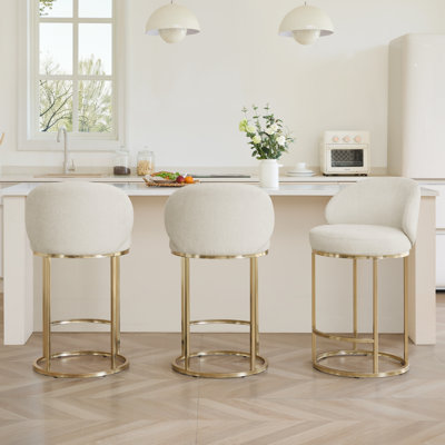Tabouret de comptoir pivotant 27 po avec structure cylindrique en métal Angelick