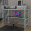 Structure de lit simple pour lit mezzanine en métal avec bureau et lumière DEL-1006479476